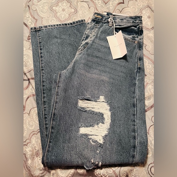 NWT Kancan Destructed Baggy Jeans size 7 or 27 - Picture 3 of 7